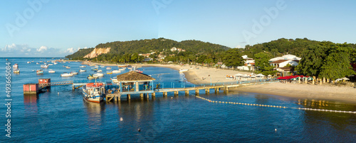 Imagem aérea Gamboa do Morro de São Paulo, Ilha de Tinharé, Cairu, Bahia, Brasil