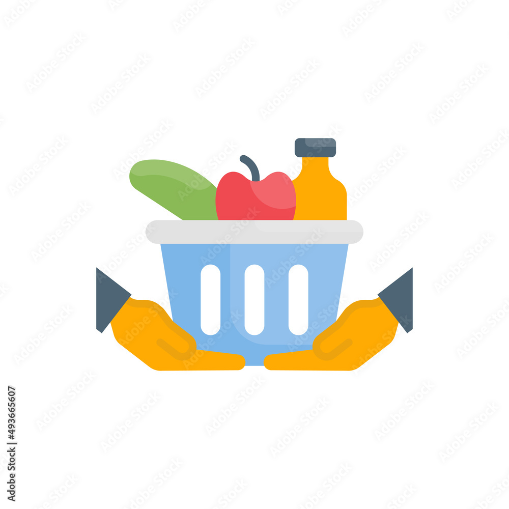 Food Aid Vector Flat Icon design illustration. EPS 10 File on White background Food Aid Vector Flat Icon design illustration. EPS 10 File on White background