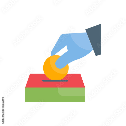 Donation Vector Flat Icon design illustration. EPS 10 File on White background