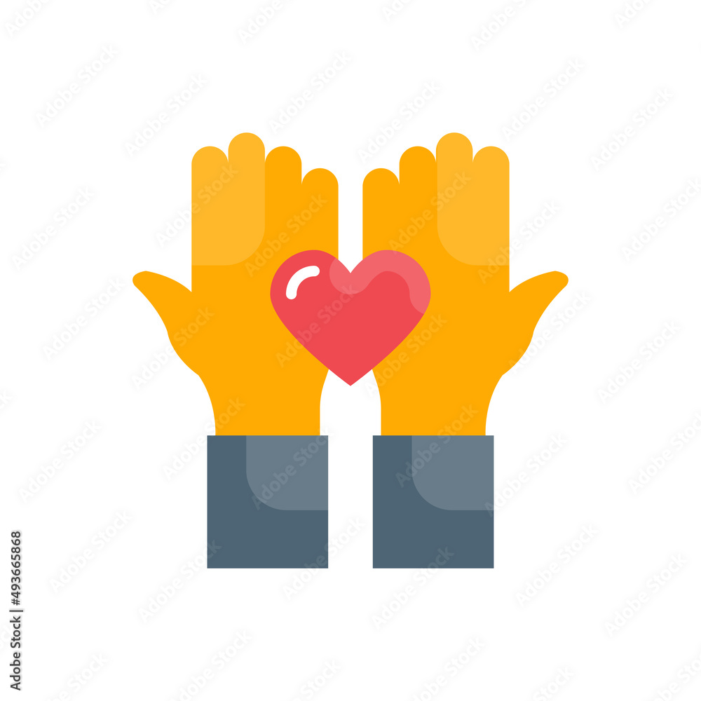 Obraz premium Donation Vector Flat Icon design illustration. EPS 10 File on White background