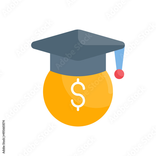 Education Grant Vector Flat Icon design illustration. EPS 10 File on White background