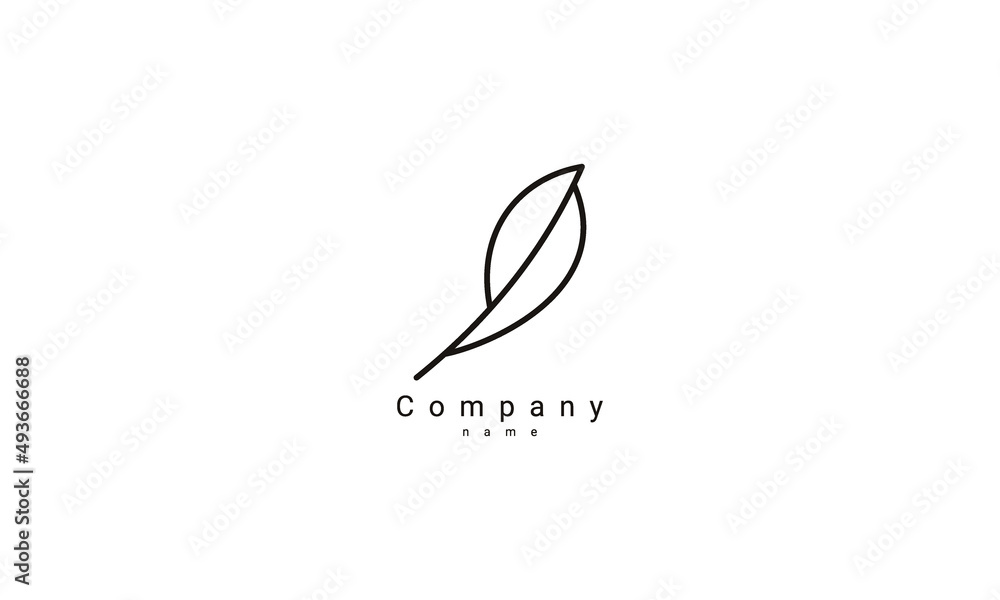 Fototapeta premium floral logo template, aesthetic logo template