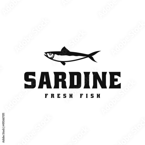 sardine logo design. logo template