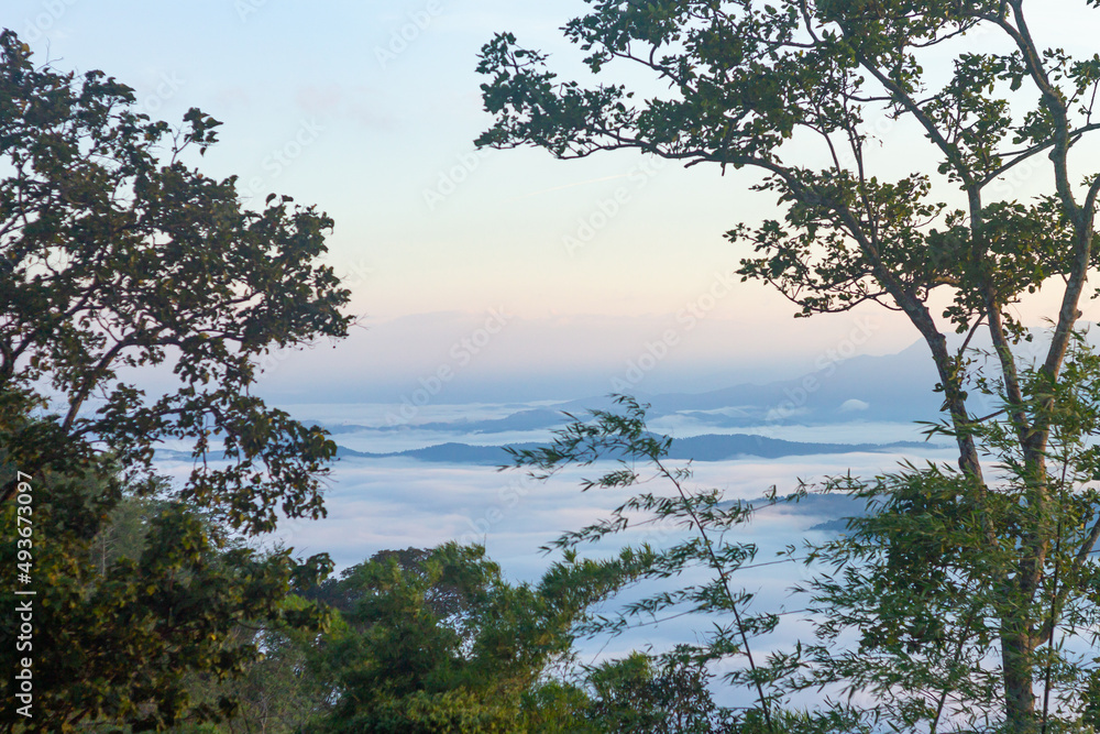 Top view from doi smer dao national park nan thailand.