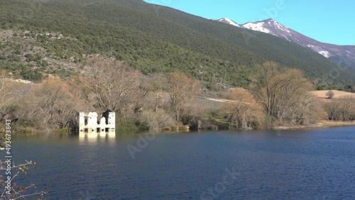 The idyllic Capodacqua Lake near Capestrano. Province of l'Aquila, Abruzzo, Italy. photo