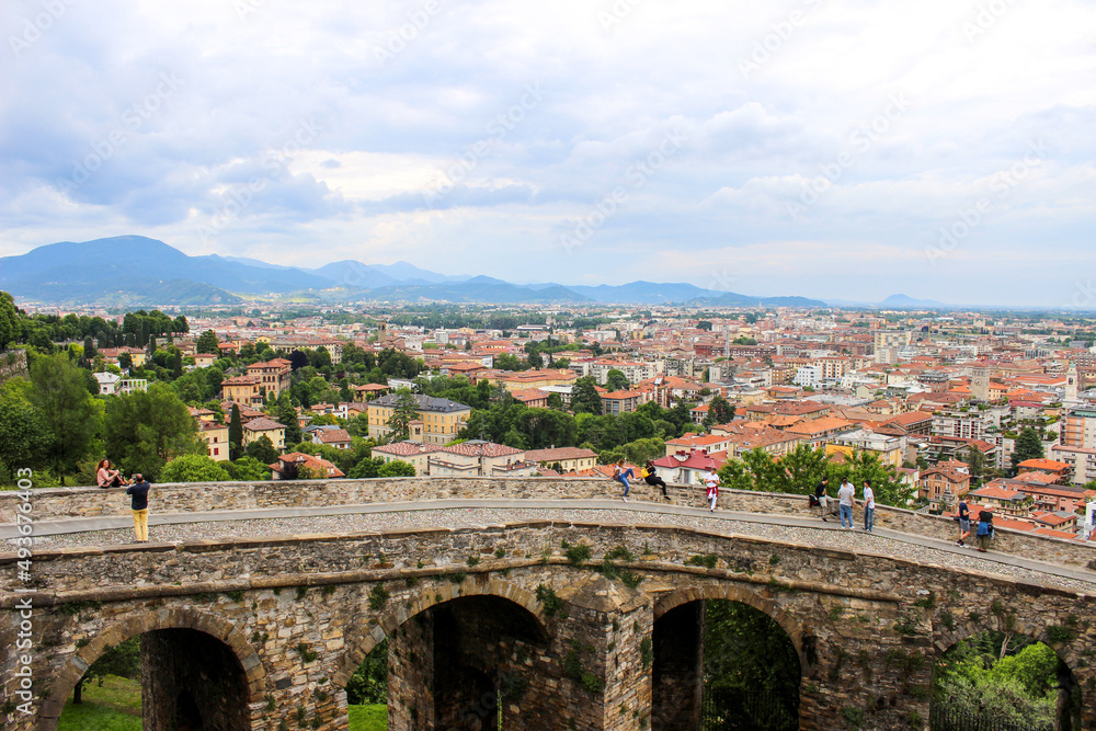 view of the city of Bergamo