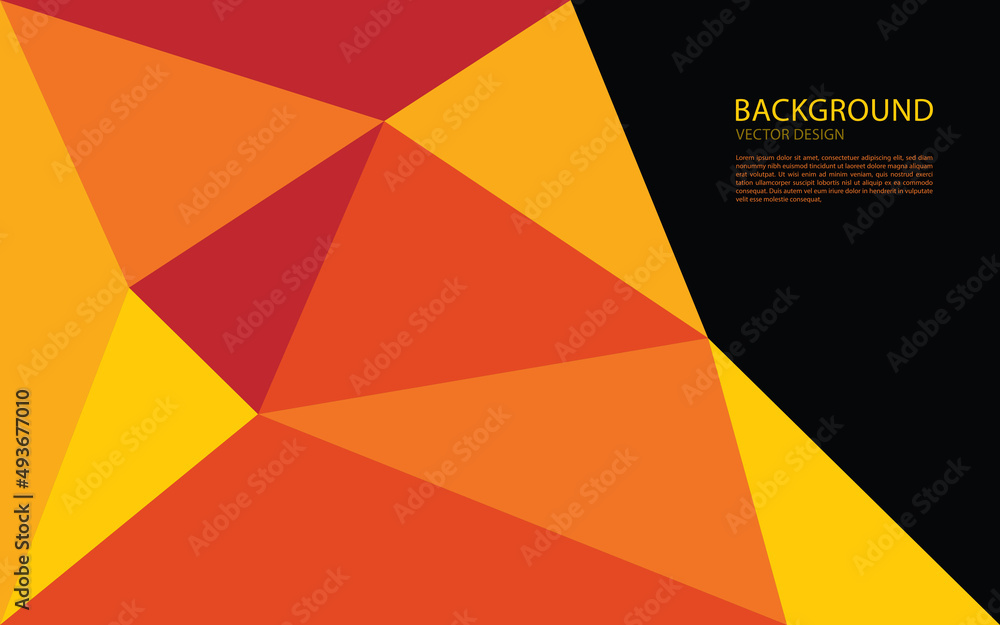 Orange polygon abstract background vector creative design, web background, banner, flyer template, orange polygonal texure, cover design, Minimal geometric background, Brochure cover template