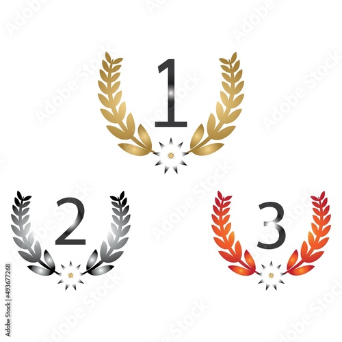 award order of the champion icon illustration template