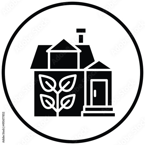 Eco House Icon Style