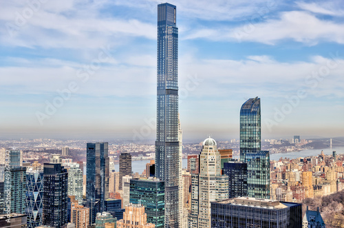 Foto Aerial views of New York city skyline and central park