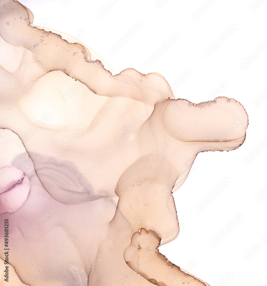 Alcohol Ink Texture. Oil Flow Ancient Wall. Sea