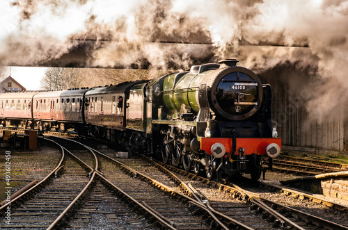 Passenger steam train in the UK