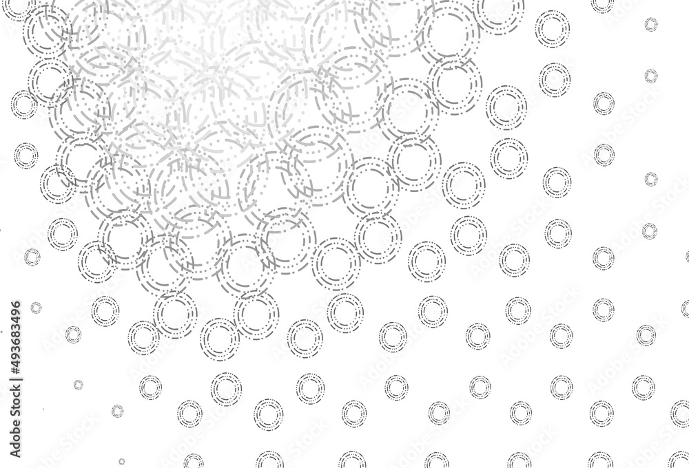 Light silver, gray vector backdrop with dots.