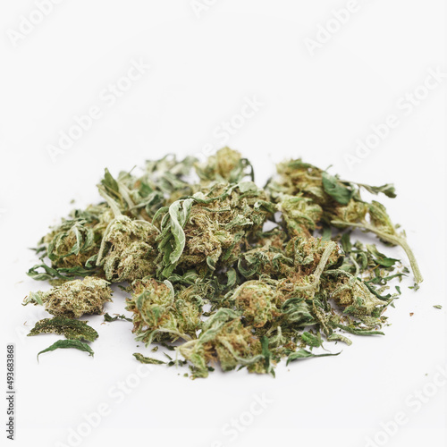 dried marijuana flower. cannabis medical. medical marijuana bud