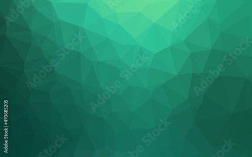 Light Green vector polygon abstract background.