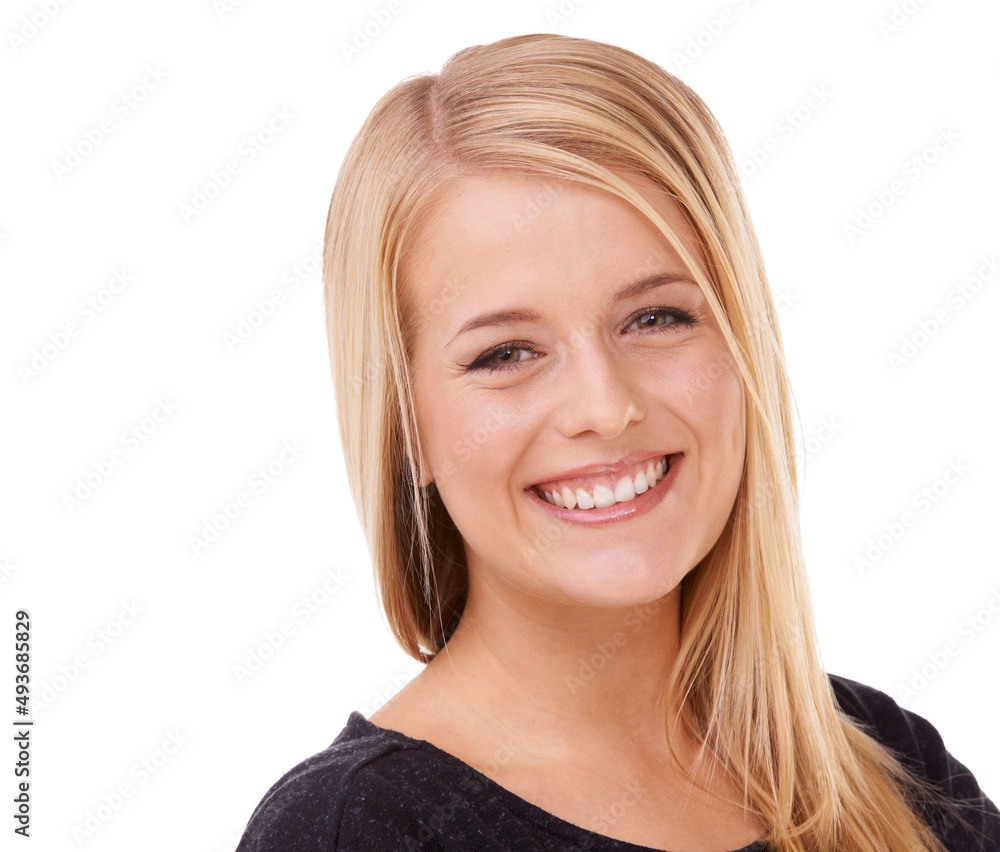 She just exudes confidence. Studio shot of a woman isolated on white. She just exudes confidence. Studio shot of a woman isolated on white.