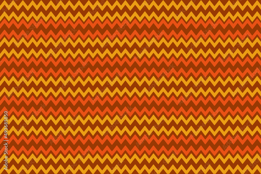 double wave  illustration with orange brown pattern for decoration 