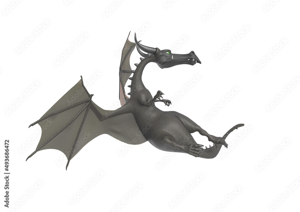 Fototapeta premium strawberry dragon is flying back