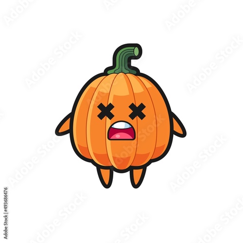 the dead pumpkin mascot character