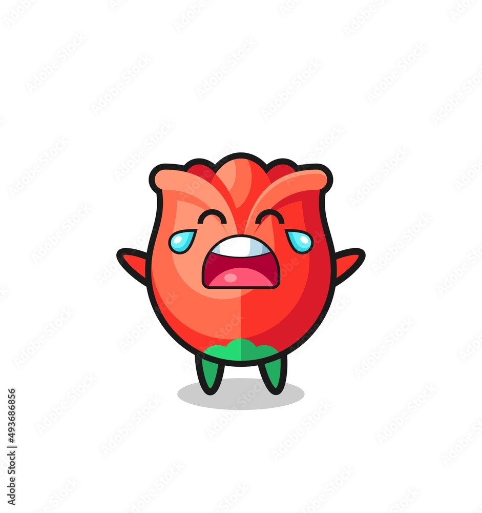 the illustration of crying rose cute baby the illustration of crying rose cute baby