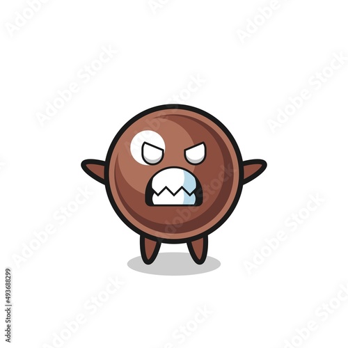 wrathful expression of the tapioca pearl mascot character