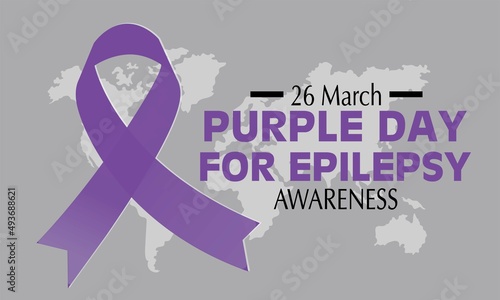 Epilepsy Awareness / Purple Day – March 26, 2022 would pupal day , ribbon of epilepsy day 