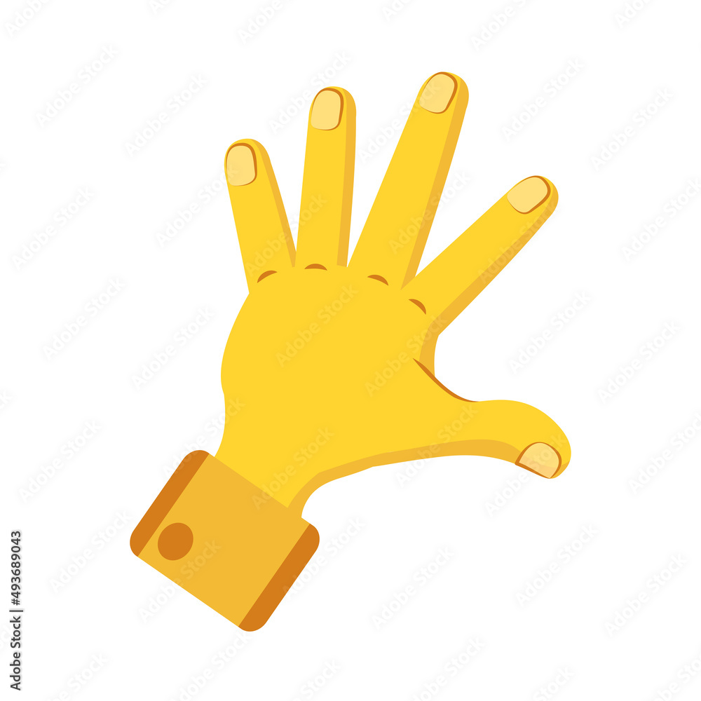 Obraz premium Isolated hand cartoon icon doing a gesture Vector illustration