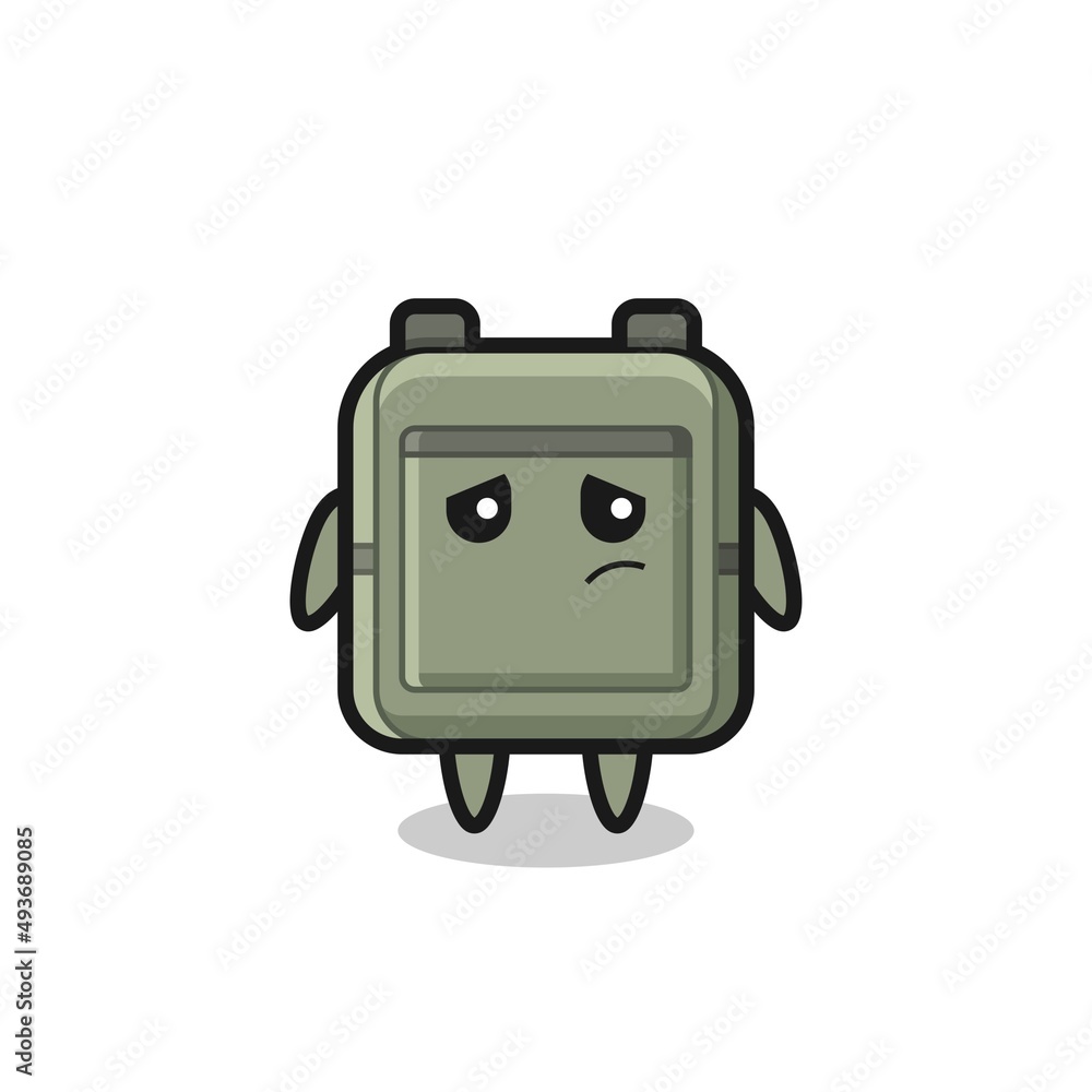 the lazy gesture of school bag cartoon character the lazy gesture of school bag cartoon character
