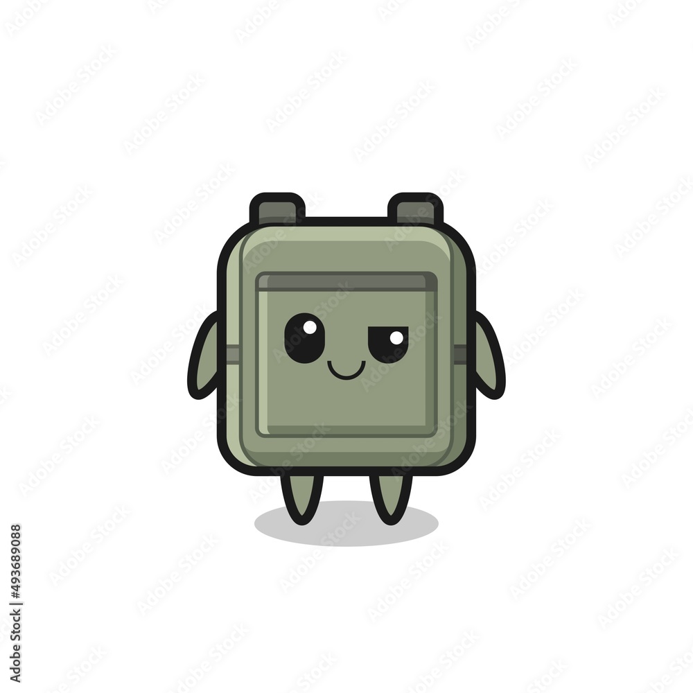 school bag cartoon with an arrogant expression school bag cartoon with an arrogant expression