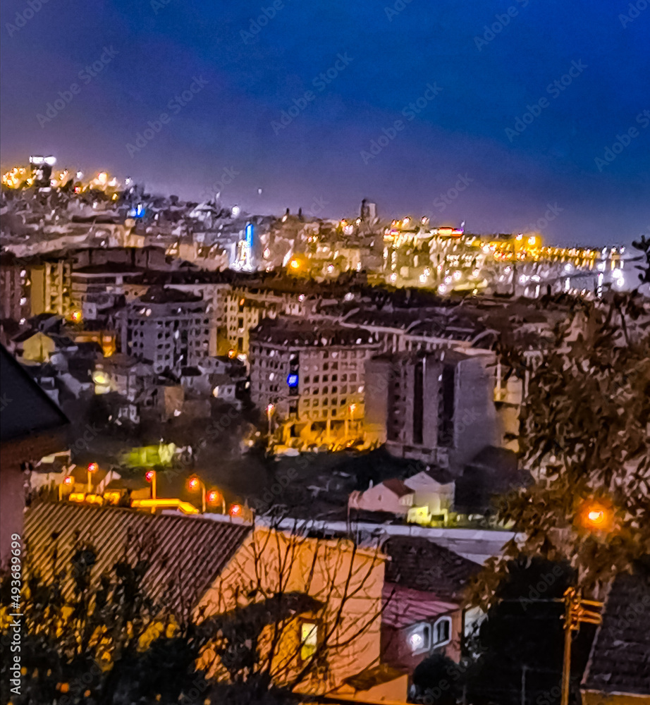 Fototapeta premium Noche en la ciudad.