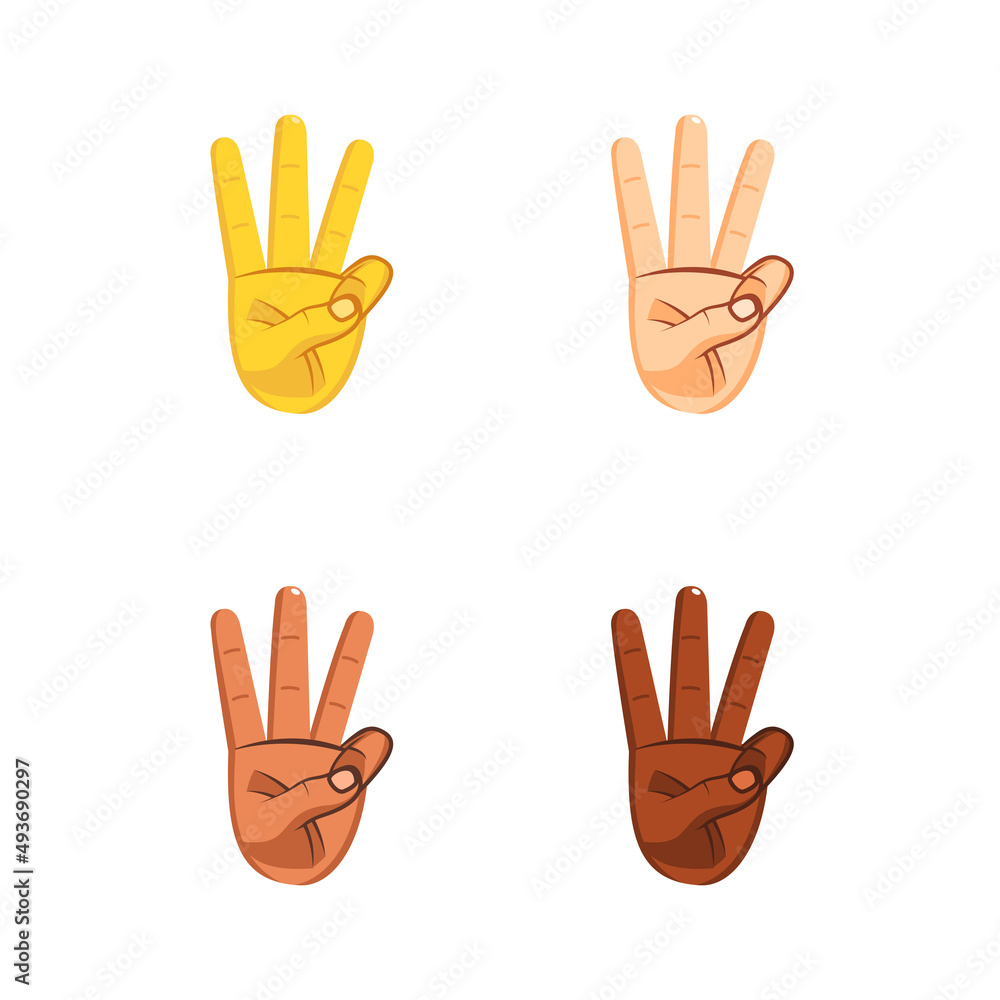 Set of different hand icons doing gestures Vector illustration Set of different hand icons doing gestures Vector illustration
