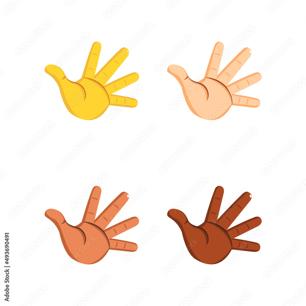 Set of different hand icons doing gestures Vector illustration Set of different hand icons doing gestures Vector illustration