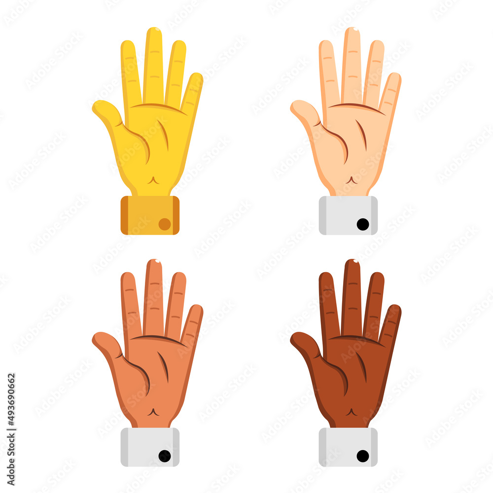 Set of different hand icons doing gestures Vector illustration Set of different hand icons doing gestures Vector illustration