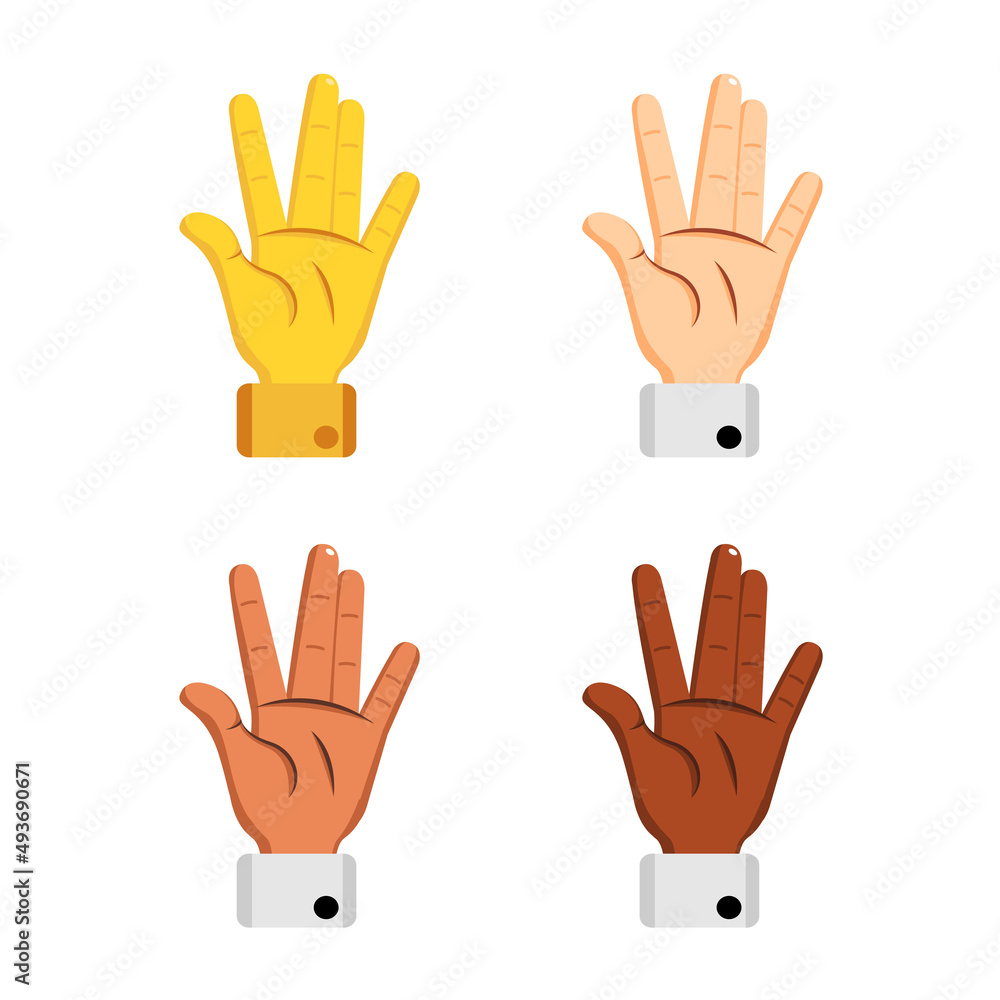 Set of different hand icons doing gestures Vector illustration Set of different hand icons doing gestures Vector illustration