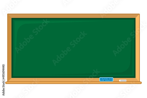 Clean green chalkboard cartoon style isolated white background