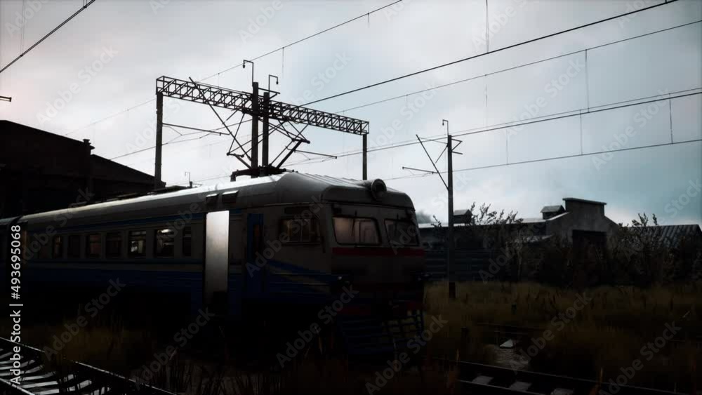 Old abandoned trains at a railyard Old abandoned trains at a railyard