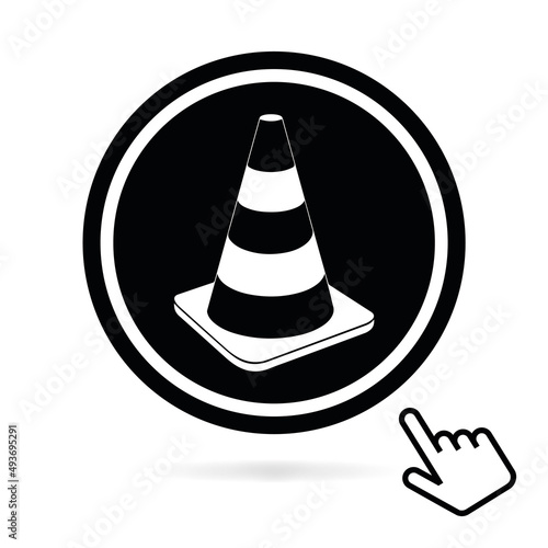 Logo cône de chantier.