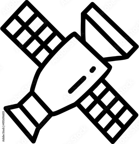 handdrawn satellite space