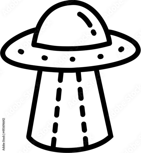 handdrawn flying ufo