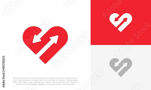 love share logo vector icon design illustration	