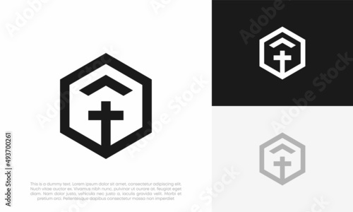 home church logo vector icon design illustration