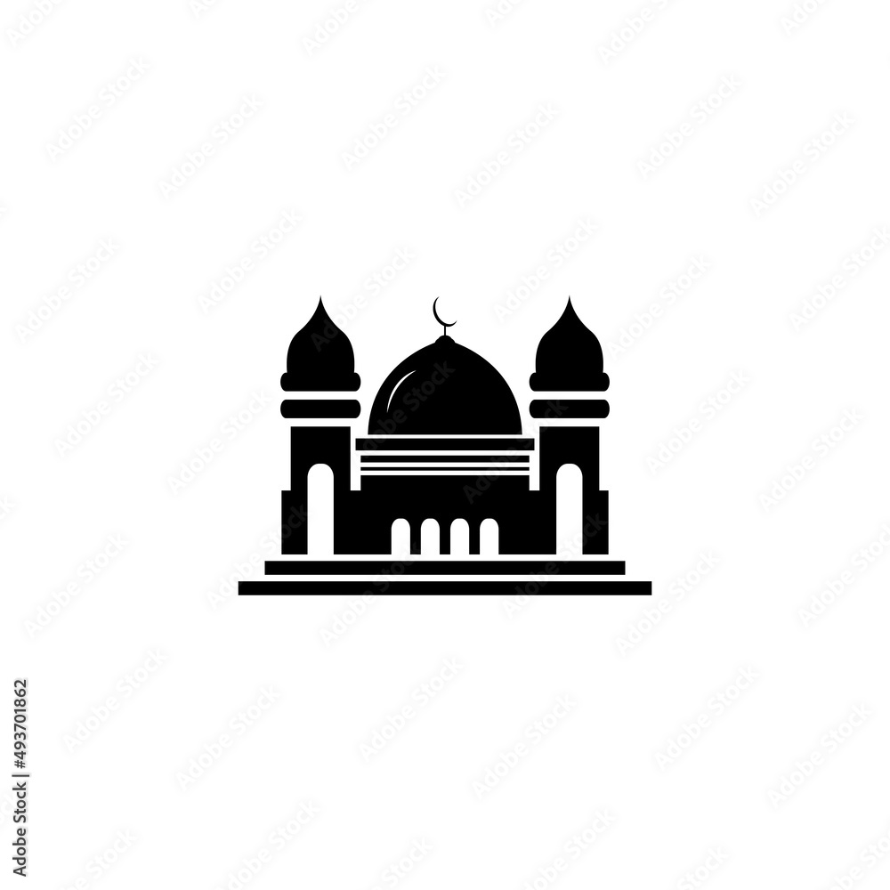 mosque icon logo illustration