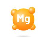 MG symbol of magnesium molecules vector illustration.