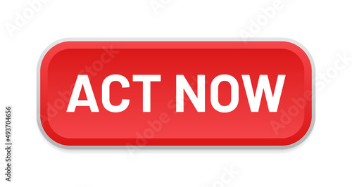 Act now button in graphic design.