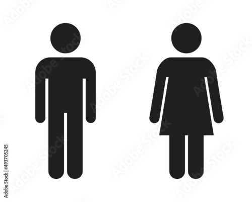 Male and female toilet icons.
