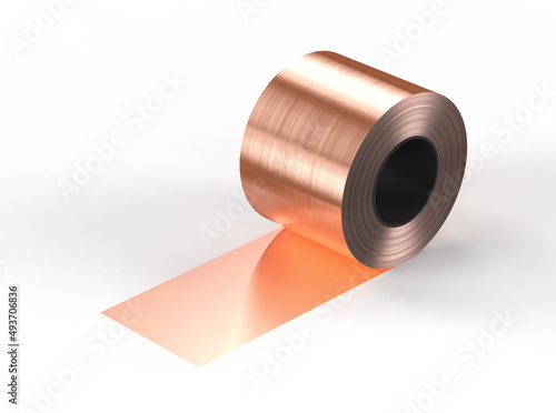 roll of copper sheet or heap of copper tape