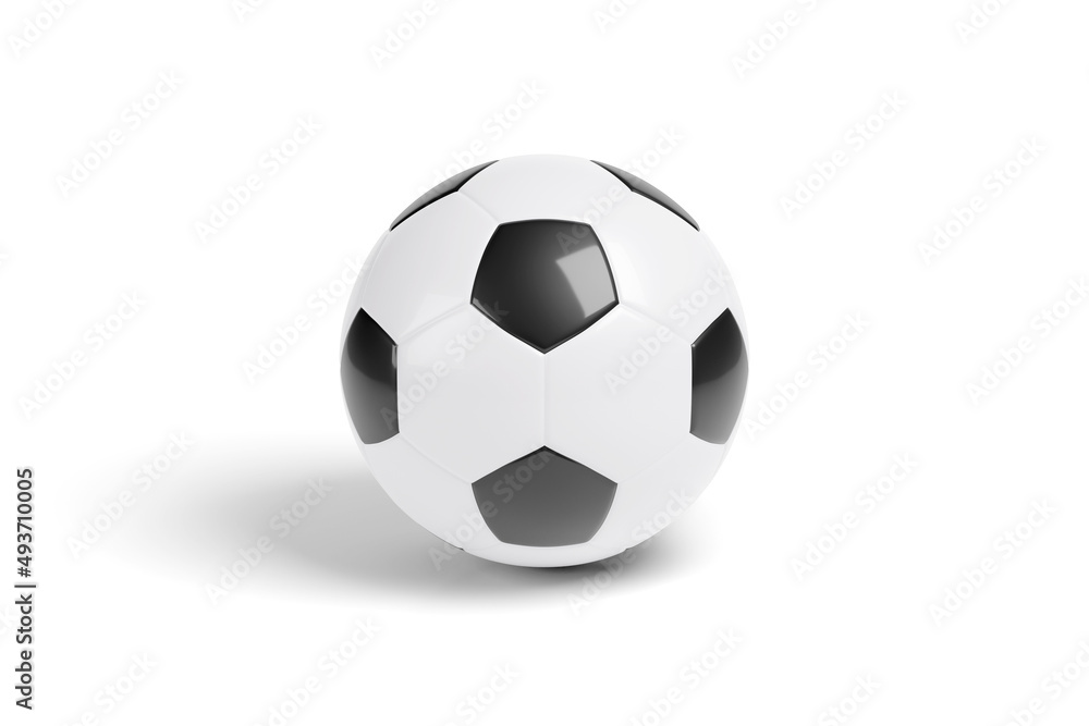 Soccer ball isolated on white background. 3d illustration.