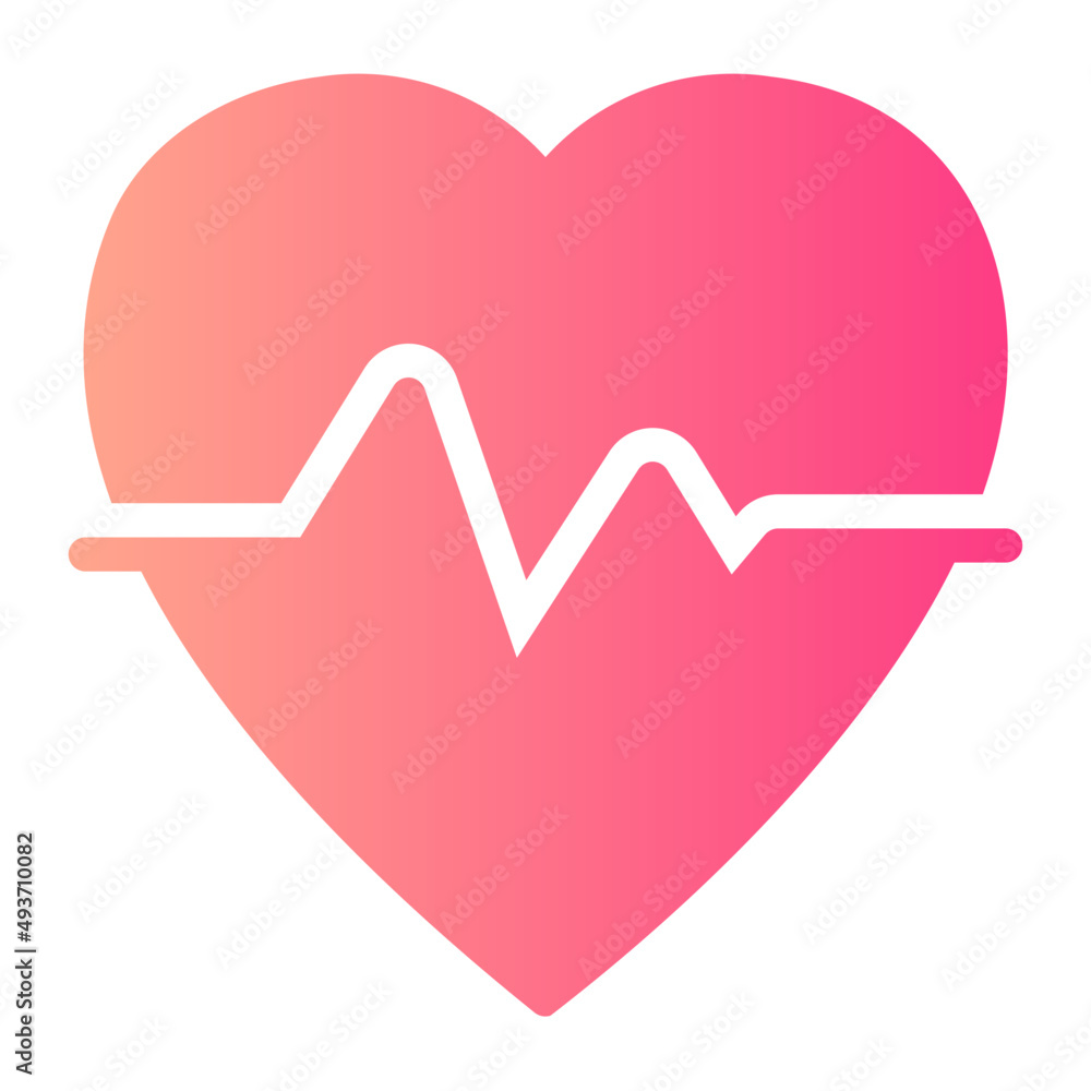 heart beat gradient icon heart beat gradient icon