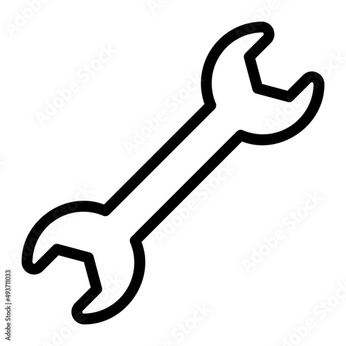 wrench line icon