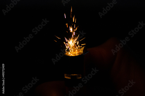 Sparks of a lighter